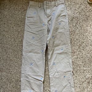 Vineyard Vines khaki hockey embroidered pants, size 16